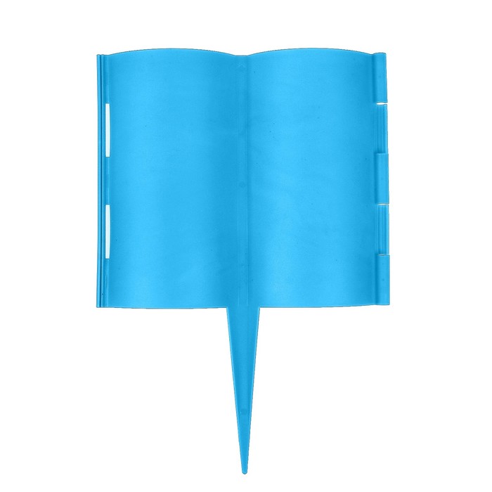 Ограждение декоративное, 30 х 300 см, 15 секций, пластик, голубое, «Каскад»