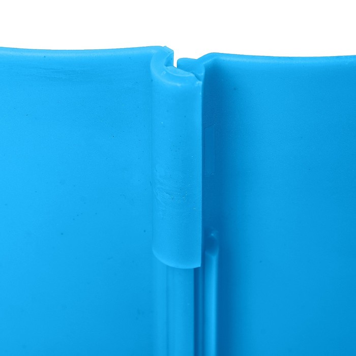 Ограждение декоративное, 30 х 300 см, 15 секций, пластик, голубое, «Каскад»