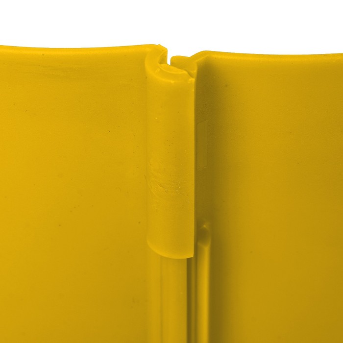 Ограждение декоративное, 30 х 300 см, 15 секций, пластик, жёлтое, «Каскад»