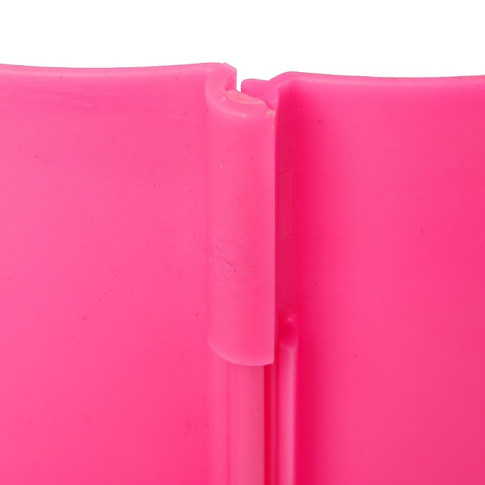 Ограждение декоративное, 30 х 300 см, 15 секций, пластик, розовое, «Каскад»