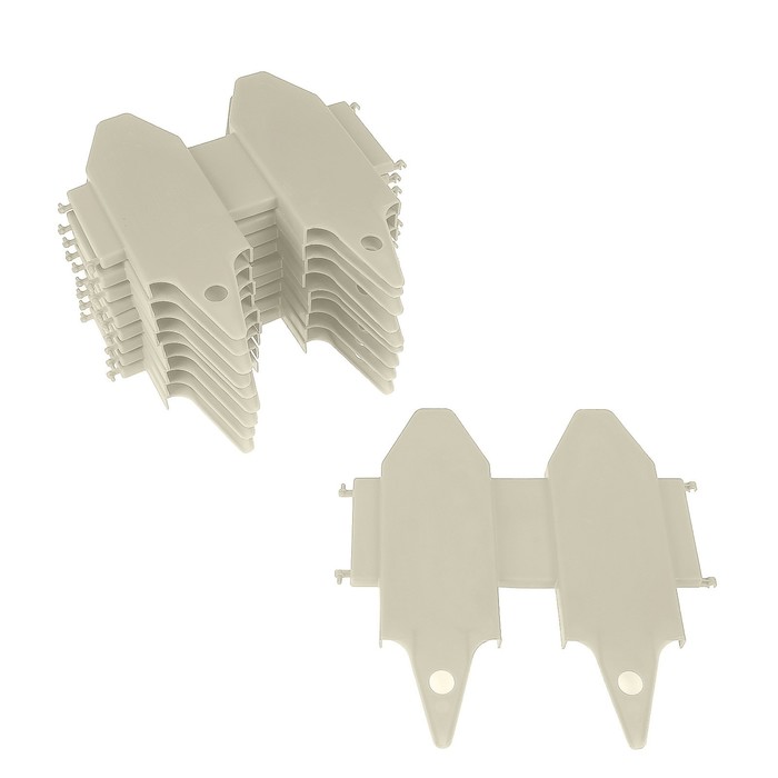 Ограждение декоративное, 29 х 270 см, 10 секций, пластик, белое, «Дощечки»