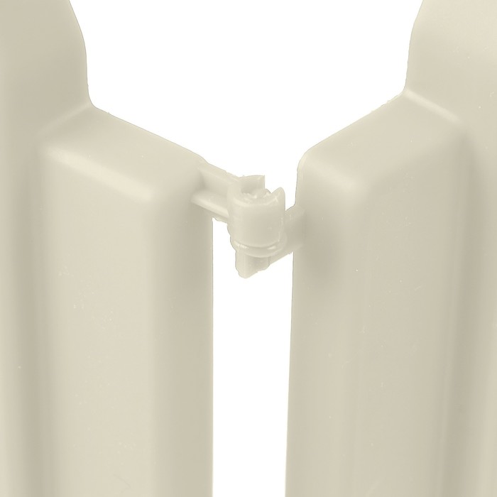 Ограждение декоративное, 29 х 270 см, 10 секций, пластик, белое, «Дощечки»