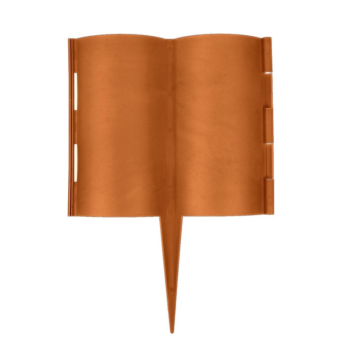 Ограждение декоративное, 30 х 300 см, 15 секций, пластик, коричневое, «Каскад»