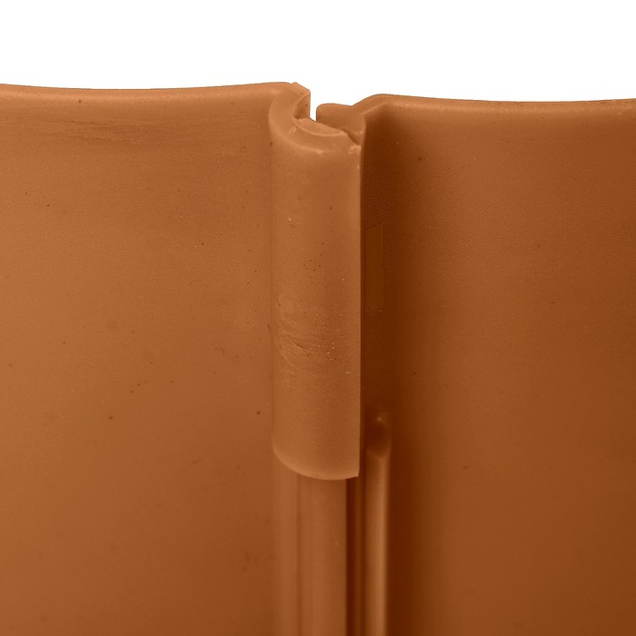 Ограждение декоративное, 30 х 300 см, 15 секций, пластик, коричневое, «Каскад»