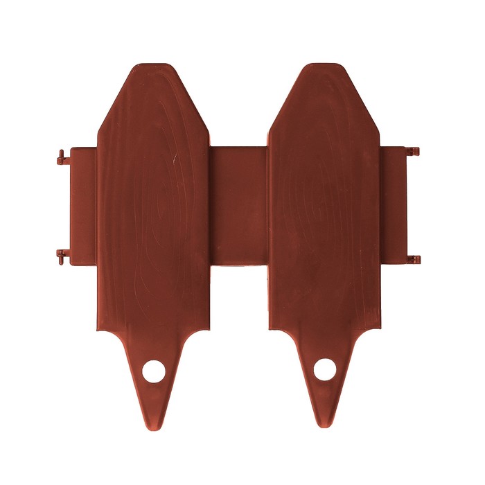 Ограждение декоративное, 29 х 270 см, 10 секций, пластик, тёмно-коричневое, «Дощечки»