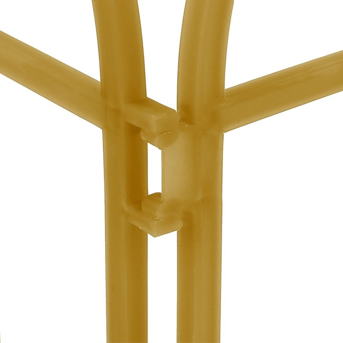 Ограждение декоративное, 34 х 300 см, 7 секций, пластик, золотистое, «Аркада»