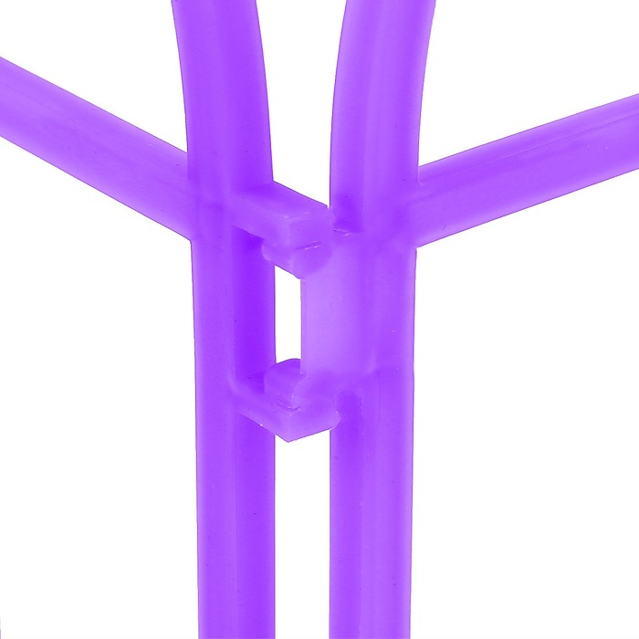 Ограждение декоративное, 34 х 300 см, 7 секций, пластик, сиреневое, «Аркада»