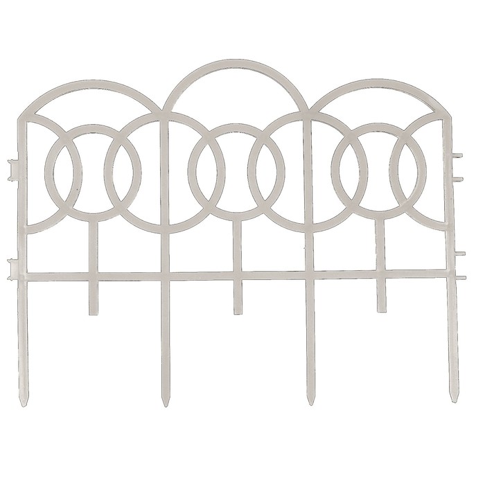 Ограждение декоративное, 34 х 300 см, 7 секций, пластик, белое, «Барокко»