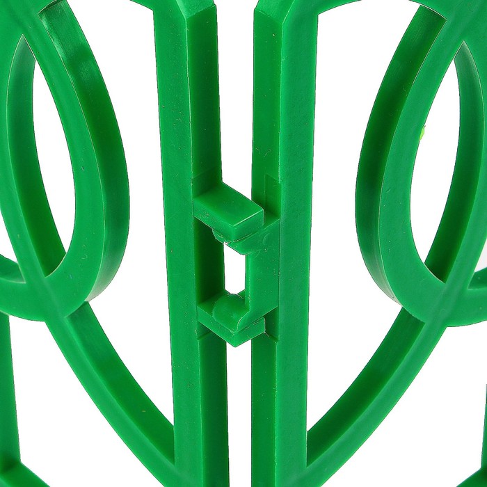 Ограждение декоративное, 34 х 300 см, 7 секций, пластик, зелёное, «Барокко»