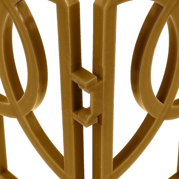 Ограждение декоративное, 34 х 300 см, 7 секций, пластик, золотистое, «Барокко»