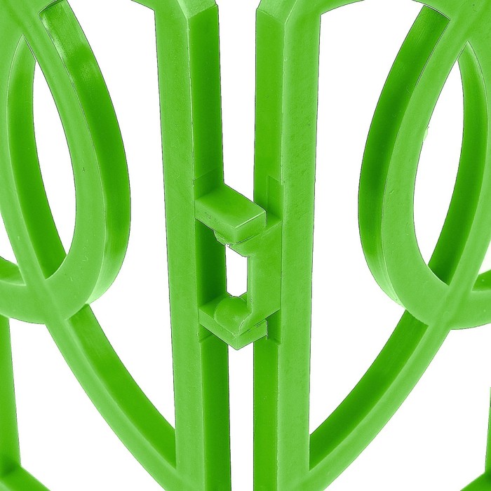 Ограждение декоративное, 34 х 300 см, 7 секций, пластик, салатовое, «Барокко»