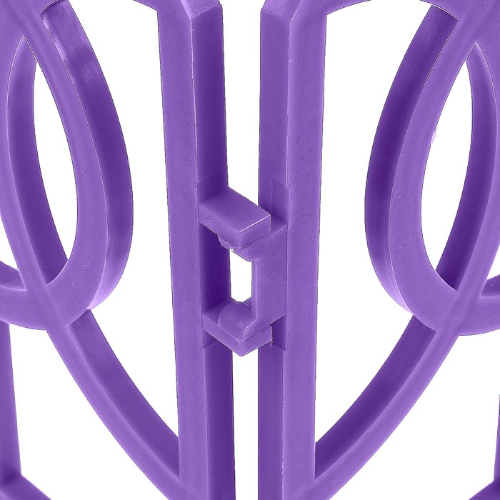 Ограждение декоративное, 34 х 300 см, 7 секций, пластик, сиреневое, «Барокко»