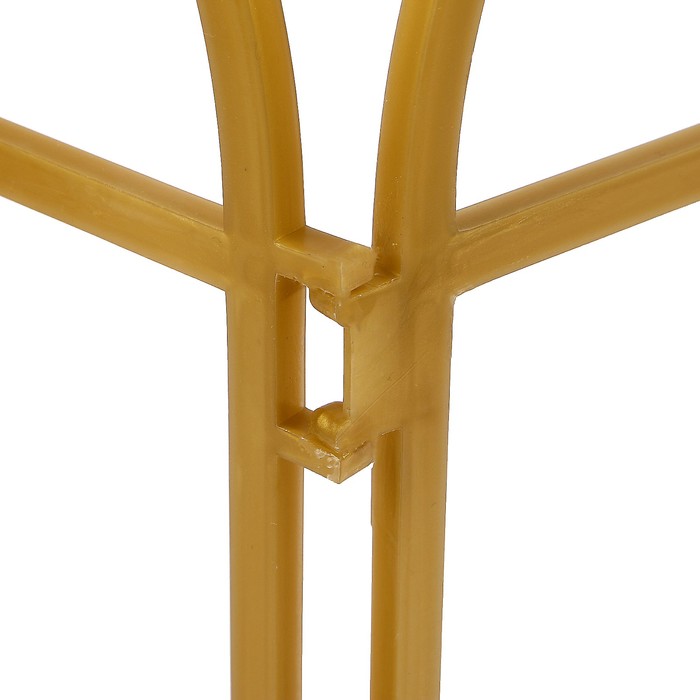 Ограждение декоративное, 34 х 300 см, 7 секций, пластик, золотистое, «Готика»