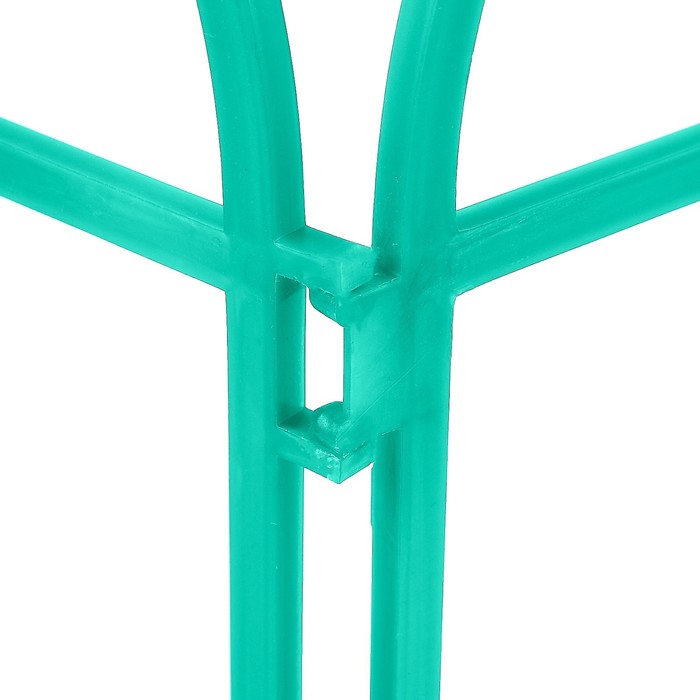 Ограждение декоративное, 34 х 300 см, 7 секций, пластик, изумрудное, «Готика»