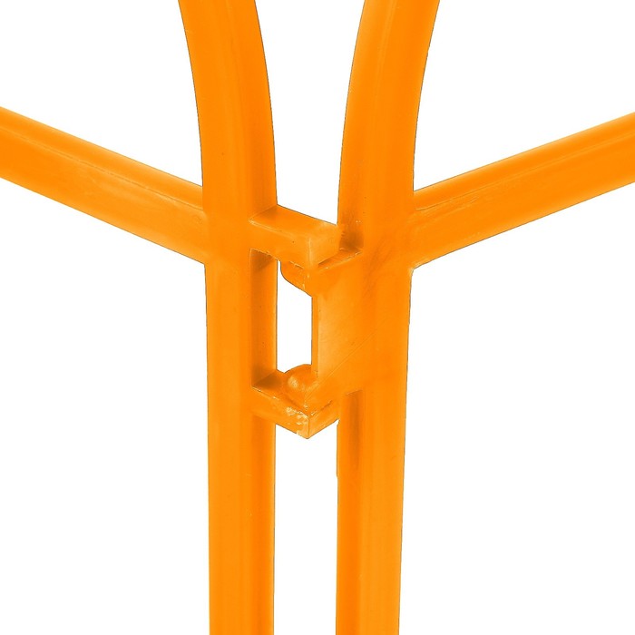 Ограждение декоративное, 34 х 300 см, 7 секций, пластик, оранжевое, «Готика»