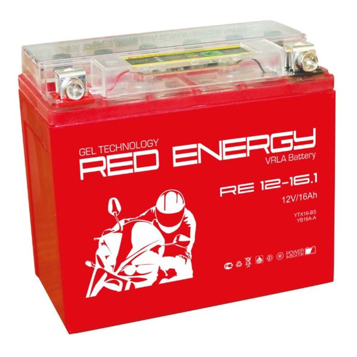 

Аккумуляторная батарея Red Energy RE 12-16.1 (YTX16-BS, YB16B-A) 12 В, 16 Ач прямая (+ -)