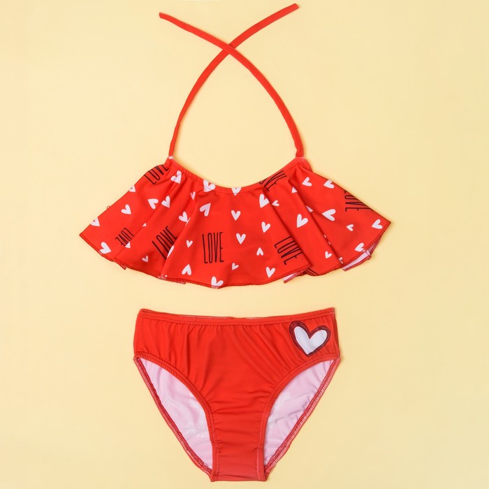 Купальник детский KAFTAN "Love" рост 122-128 (34) см, 7-8 лет, 100% ПЭ