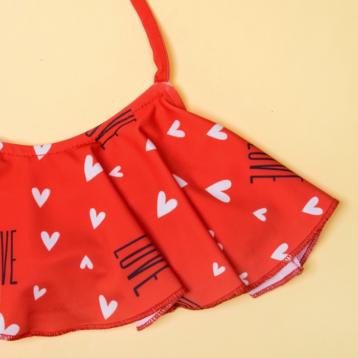 Купальник детский KAFTAN "Love" рост 122-128 (34) см, 7-8 лет, 100% ПЭ