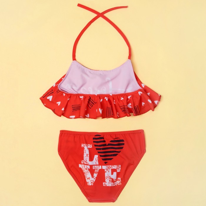 Купальник детский KAFTAN "Love" рост 122-128 (34) см, 7-8 лет, 100% ПЭ