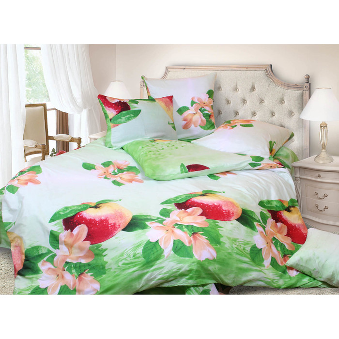 Постельное бельё Евро арт 061. 200х215см, 200х217см, 70х70см 2шт,пэ 65г/м, пэ100%