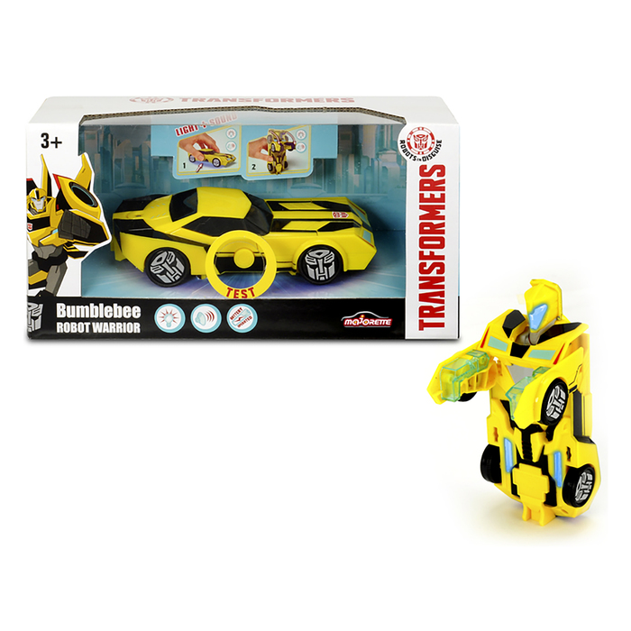 Трансформеры "Машинка Bumblebee" со светом и звуком, 15 см