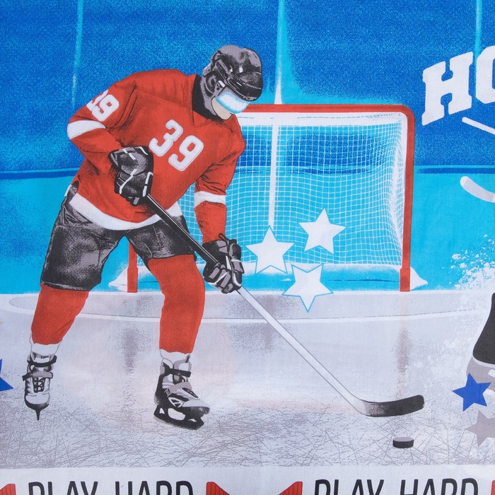 КПБ 1,5 сп рис Хоккей 147х215см, 1846 150х215см, 70х70см 1шт поплин,115 г/м