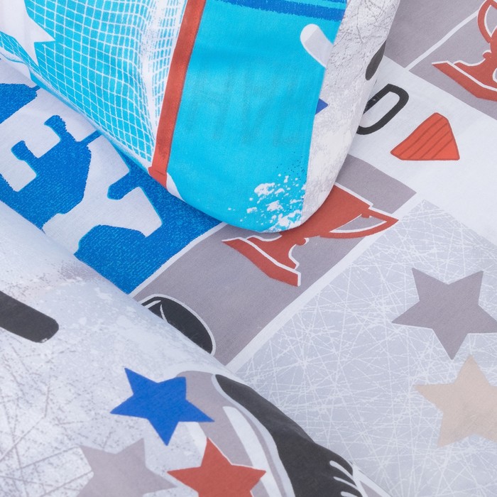 КПБ 1,5 сп рис Хоккей 147х215см, 1846 150х215см, 70х70см 1шт поплин,115 г/м