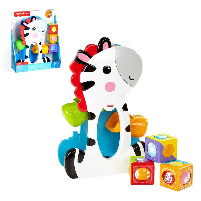 Развивающая игрушка "Зебра с волшебными кубиками"