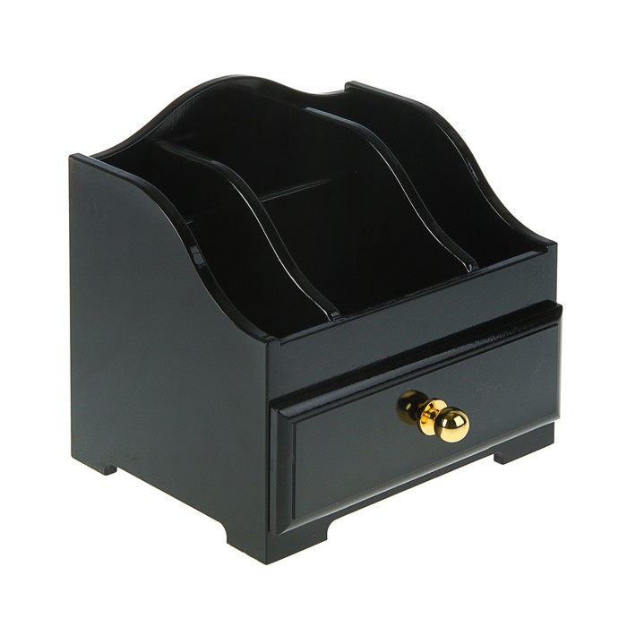 Комодик для косметики с 1 ящиком ЧЕРНЫЙ, 25х25х20см