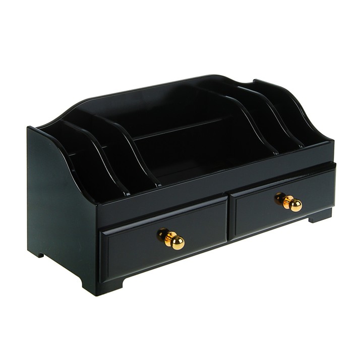 Комодик для косметики с 2 ящиками ЧЕРНЫЙ, 50х25х20см