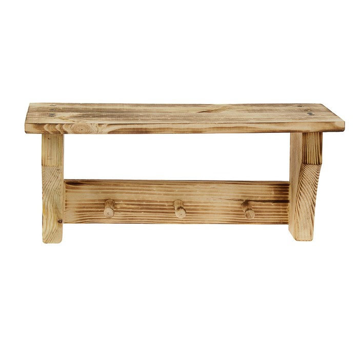 Полка-вешалка 3 КРЮЧКА термо, 45х21х14см