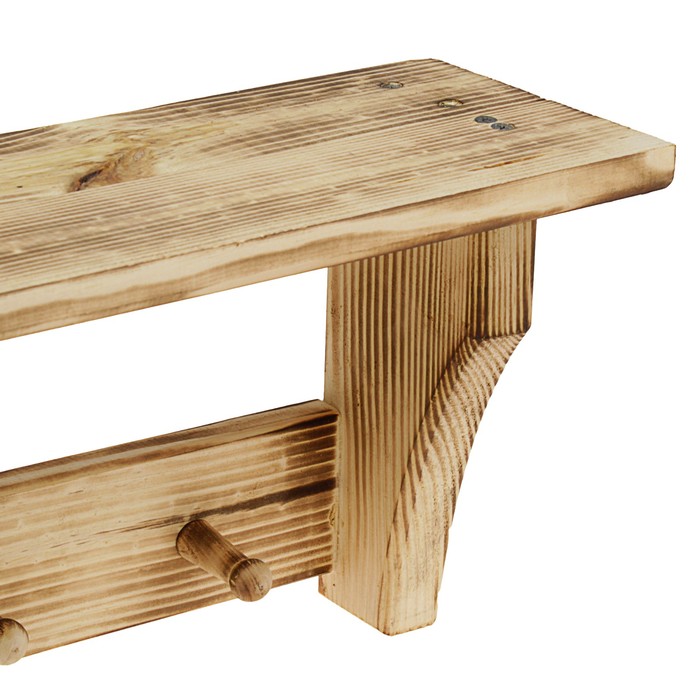 Полка-вешалка 3 КРЮЧКА термо, 45х21х14см