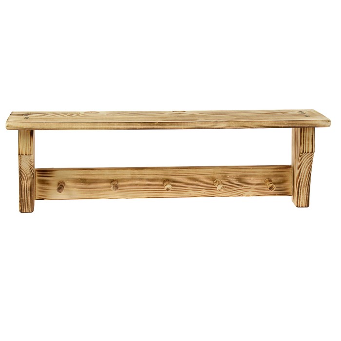 Полка-вешалка 5 КРЮЧКОВ термо, 65х21х14см