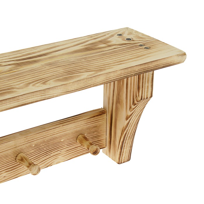 Полка-вешалка 5 КРЮЧКОВ термо, 65х21х14см