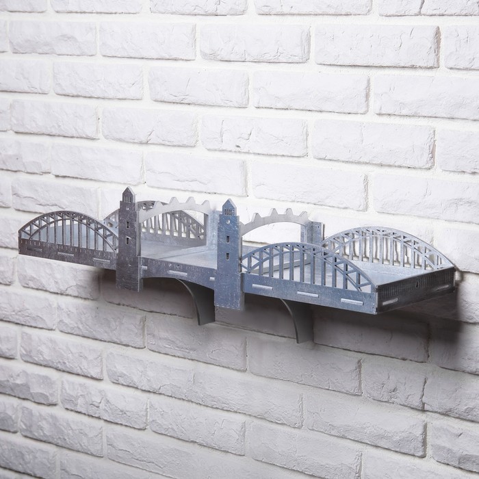 Полка деревянная "Большеохтинский мост", 75 см