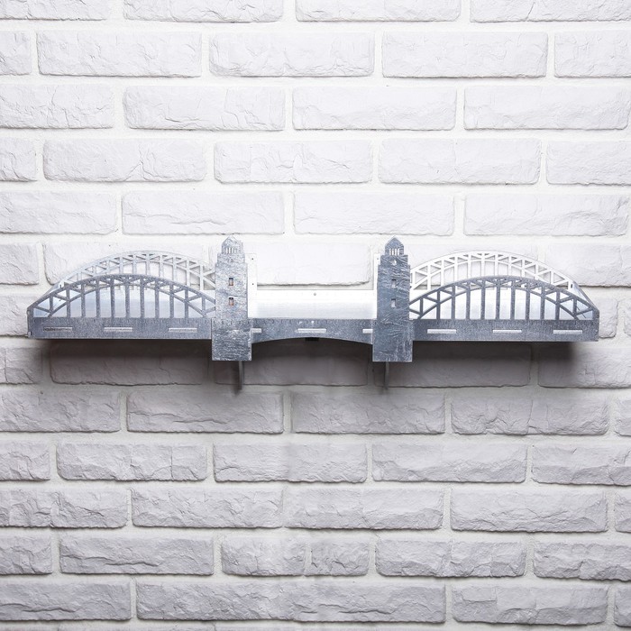 Полка деревянная "Большеохтинский мост", 75 см