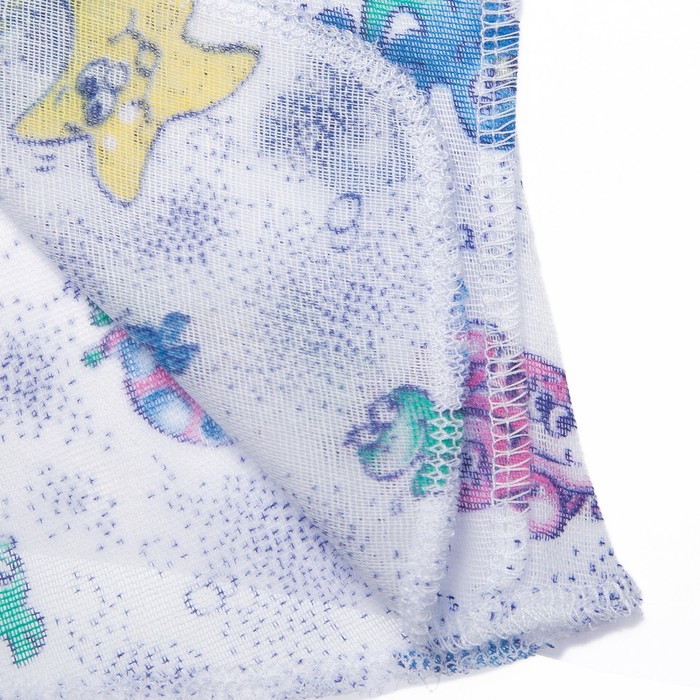 Распашонка, рост 62 см, цвет белый, принт микс 0011-40