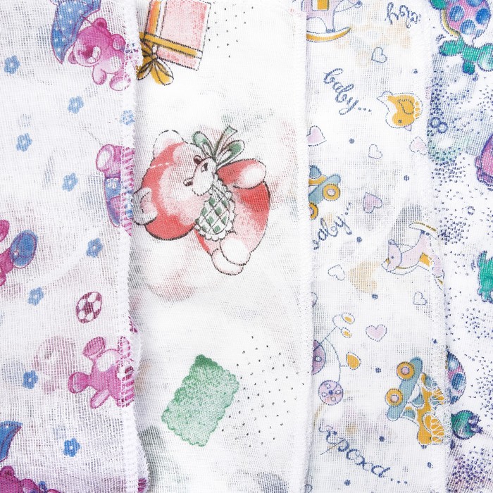 Распашонка, рост 62 см, цвет белый, принт микс 0011-40