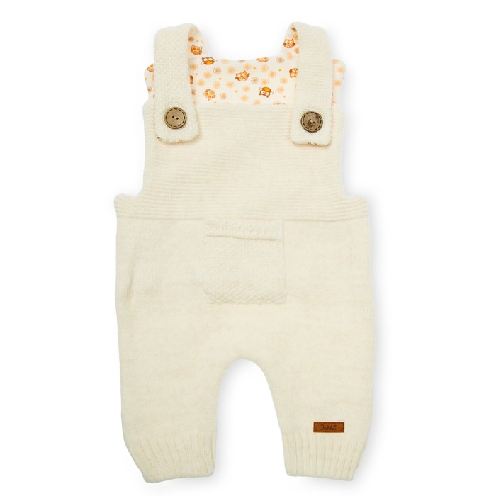 Полукомбинезон детский, рост 56-62 см, цвет молочный 1801_М