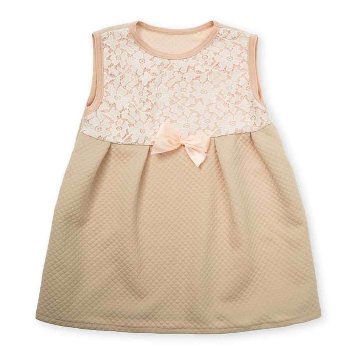 Сарафан для девочки, рост 92-98 см, цвет бежевый 3155_М