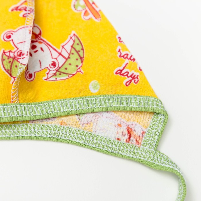 Чепчик, размер 40, цвет желтый принт микс 1000-40