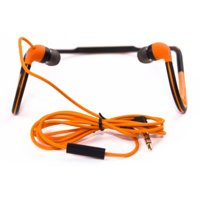 Гарнитура Harper HV-303 Orange, вкладыши вакуумные, оранжевая