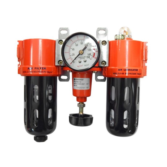 Блок подготовки воздуха Forsage F-SG-700-38, фильтр 5 Мк, маслодобавитель, 3/8", 0-10 бар