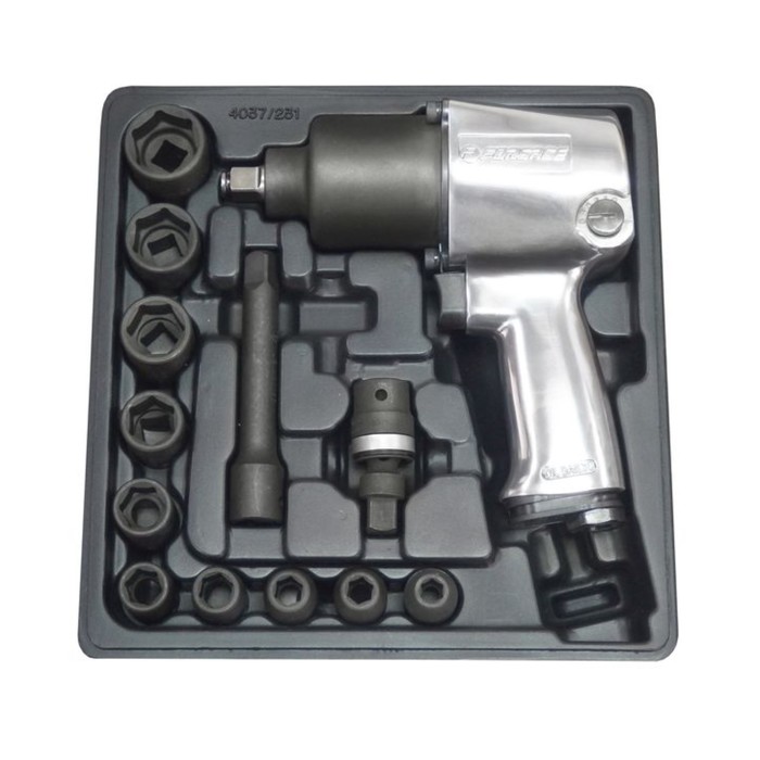 Пневмогайковерт Forsage F-ST-5548-12, 813 Нм, 1/2", 120 л/мин, головки 10-27 мм, 12пр.