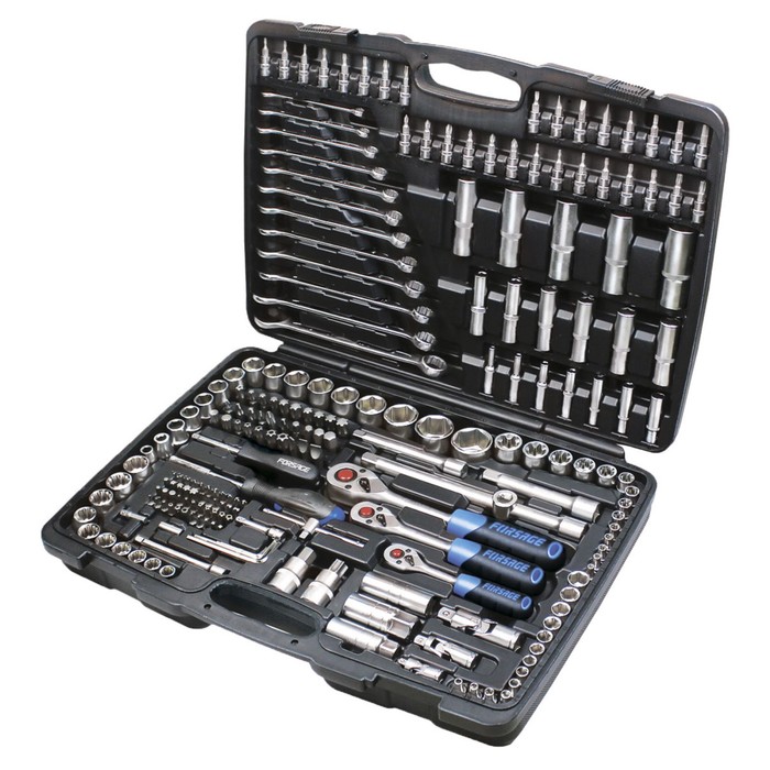 Набор инструмента Forsage F-42152-5, 1/4", 3/8", 1/2", головки 6гр. 4-32 мм, 215 пр., кейс