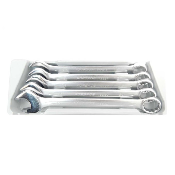 Набор ключей комбинированных Forsage F-T5052, 26-28, 30, 32 мм, 5 предметов, в лотке
