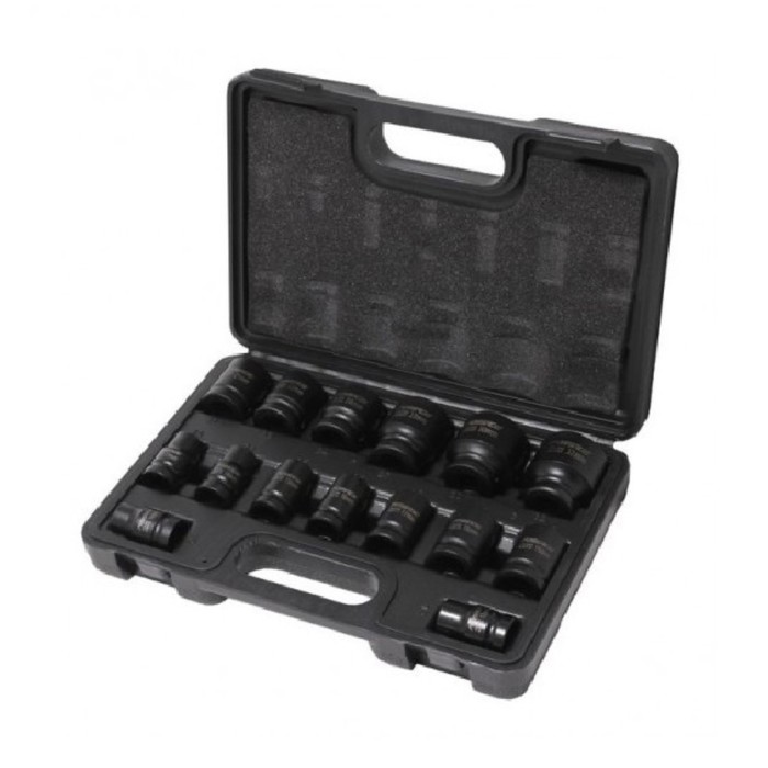 Набор головок торцевых Forsage F-4159-5MPB, ударных, 1/2", 6-гр. 10-32 мм, 15 пр., кейс