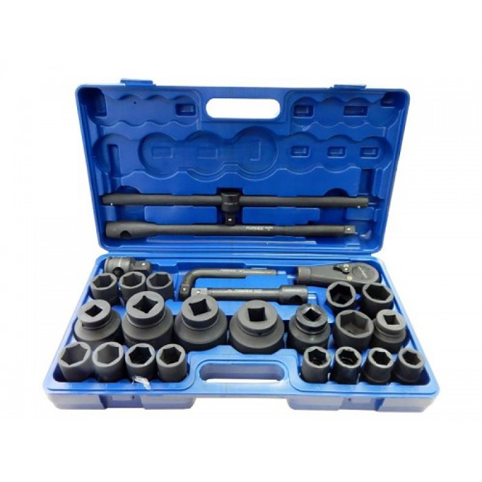 Набор инструментов Forsage F-68262MPB, ударных, 3/4", 6гр. 21-50 мм, 1" 55-65, 26пр., кейс