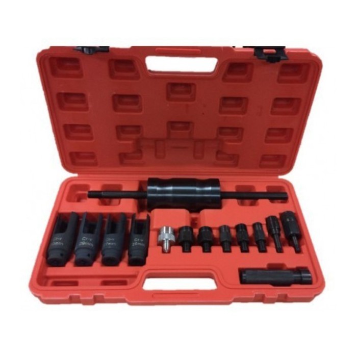 Комплект для снятия дизельных форсунок Forsage F-04A3002, с обратным молотком, 14 пр, кейс