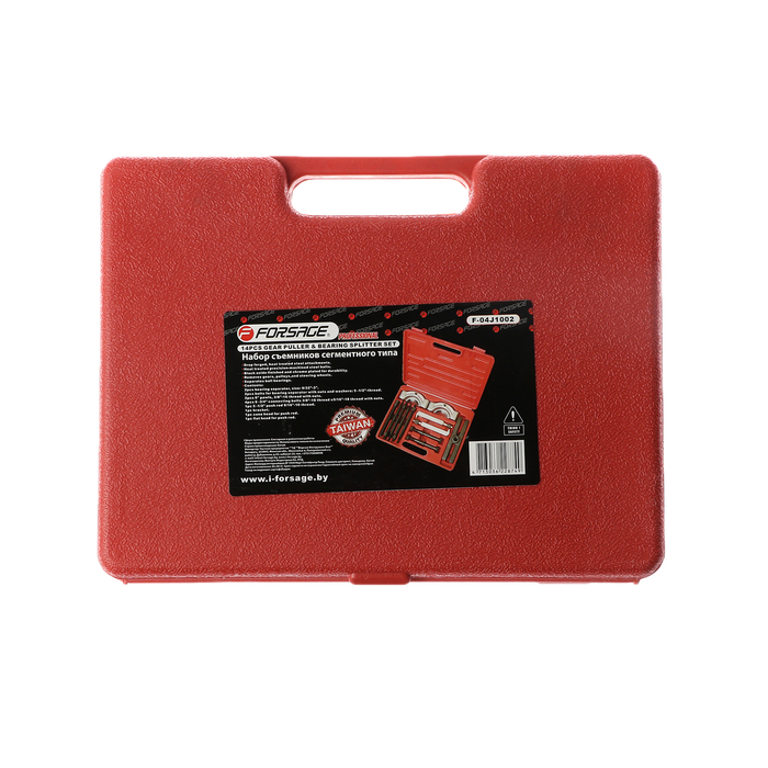 Набор съемников Forsage F-04J1002, сегм. типа 50-75 мм, двухлапый 40-115 мм, 14пр., кейс